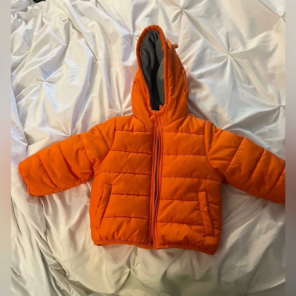 Carter’s orange fox puffer coat